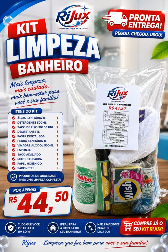 Panfleto Kit Limpeza Banheiro