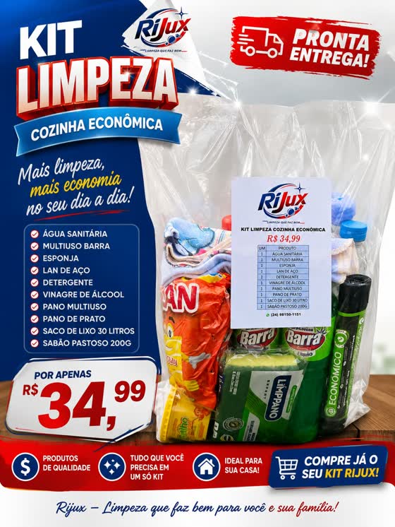 Panfleto Kit Limpeza Cozinha Econômica