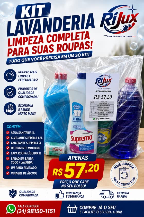 Panfleto Kit Lavanderia