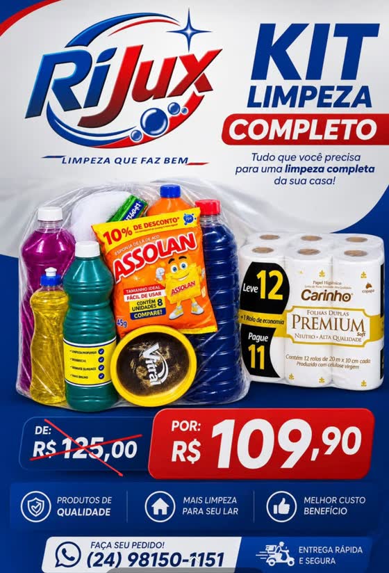 Panfleto Kit Limpeza Completo Premium