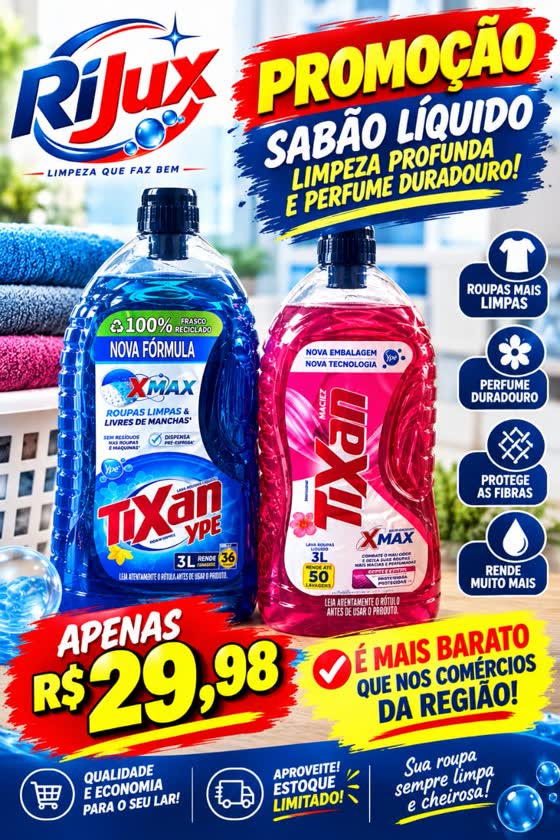 Panfleto Sabão Líquido Tixan Ypê 3L